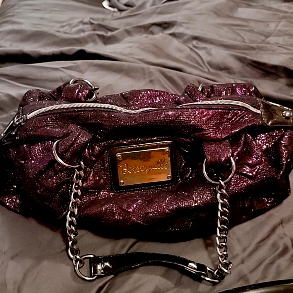 Purple glitter Betseyville handbag